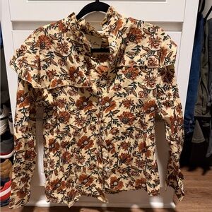 Floral Ruffle Blouse